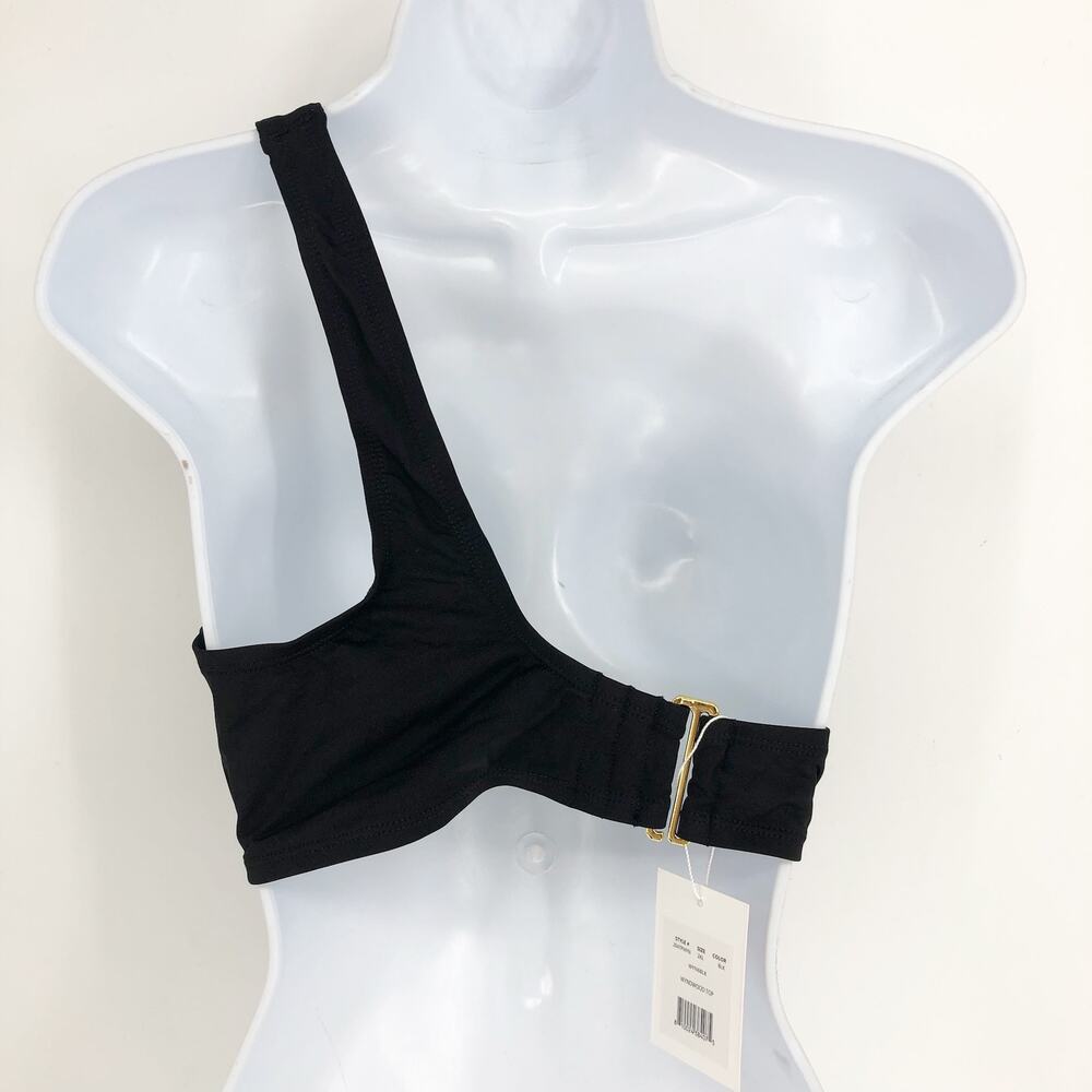 ANDIE SWIM The Wynwood Bikini Top Size XXL US 18 Black One Shoulder NWT - Picture 6 of 10